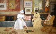 William Merritt Chase A Friendly Call. Spain oil painting artist